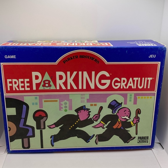 Free Parking Feed The Meter Card Game Parker Brothers Monopoly 1988 Vintage - Picture 1 of 11